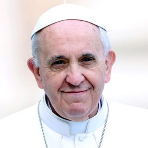 Pope Francis smiling at camera