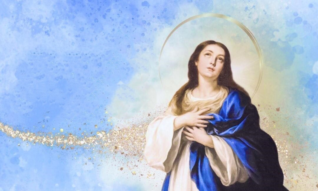 An image of a painting of the Immaculate Conception_Mary.